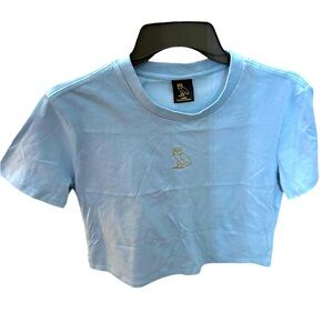 OVO - woman’s crop top light blue. Size large. Never worn
